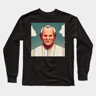 Pope John Paul II | Comics Style Long Sleeve T-Shirt